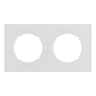 Plaque DOM 2 postes Blanc mat