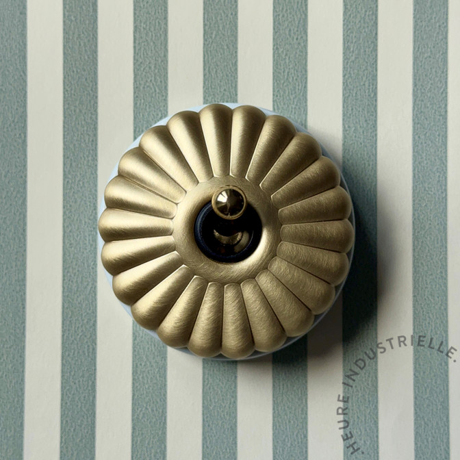 Dimbler Fontini Charlotte Doré Satiné Porcelaine Blanche