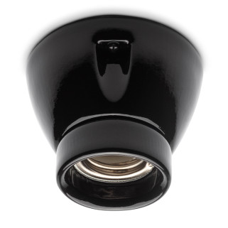 APPLIQUE PLAFOND PORCELAINE NOIRE E27 75W M