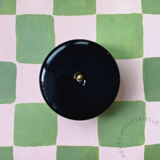 Interrupteur Modelec Iris Porcelaine noire - Doré