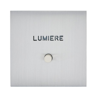 "Art d'Arnould Epure poussoir lumineux ""Lumière"" - acier brossé"
