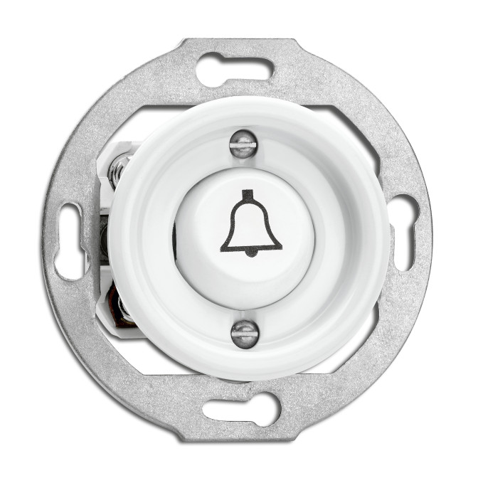 BP ROCKER SYMBOLE SONNETTE PORCLAINE BLANCHE