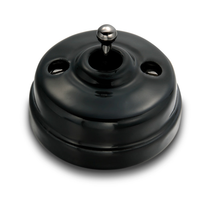 VV et manette nickel noir porcelaine noire ss passe-câble