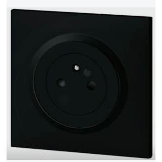Prise de courant 2P+T Surface dooxie 16A - noir