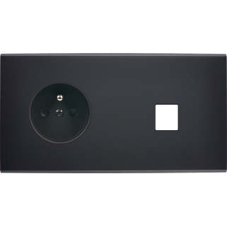 Façade Confidence Laiton Noir Double Horizontale PC M1