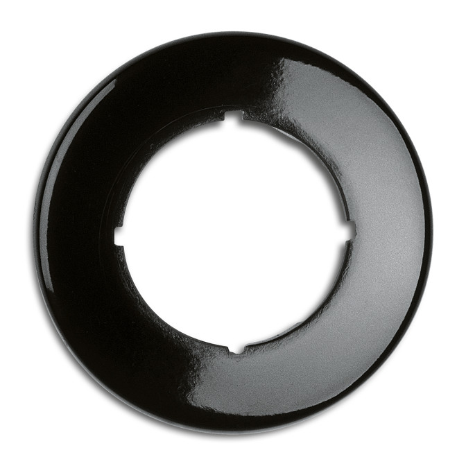 PLAQUE RONDE BAKELITE NOIRE (POUR ALLUM. ET PCT)