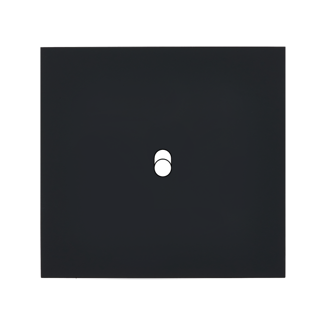 Façade Désir Noir Mat Simple 1 trou oblong - Façade à clip.