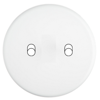 Façade Iris Blanc Soft Touch pour 2 Basculeurs
