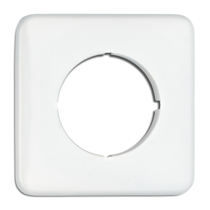 PLAQUE CARREE DUROPLAST BLANC (POUR RJ/ TV ET VARIATEURS)