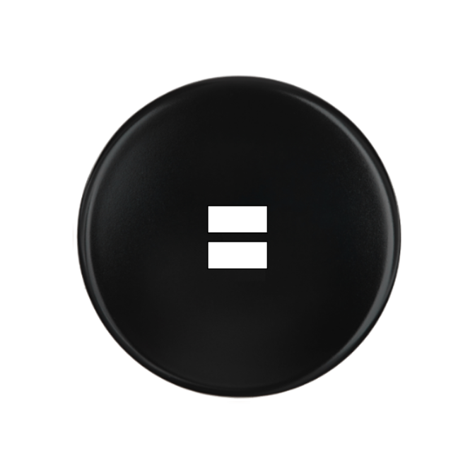 Façade Iris Noir Soft Touch pour chargeur USB double