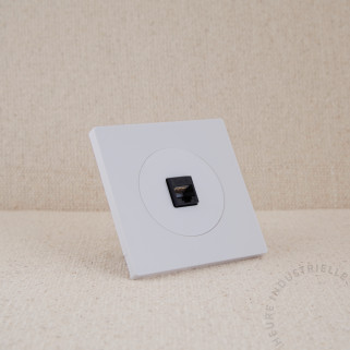 RJ45 Fontini Dom enjoliveur noir mat + plaque noir mat
