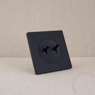 BP x 2 Fontini DOM Enjoliveur Noir mat Plaque Noir mat