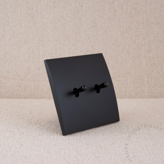 Commande Duo double Modelec karo noir satin levier noir