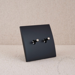 Commande Duo double Modelec karo noir satin levier noir